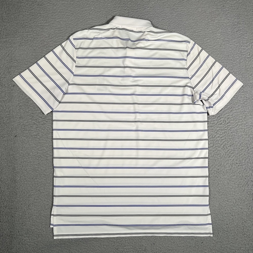 RLX Ralph Lauren‎ Shirt Mens Medium White Striped Sherwood CC Golf Polo Stretch - Picture 12 of 12